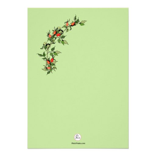 Hot Peppers Wreath Invitation