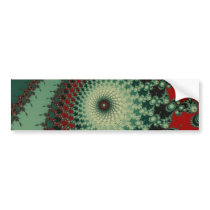 Hot Peppery Spicy Fractal - green and red Bumper Stickers
