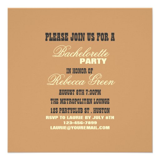 hot pin up bachelorette party invitation