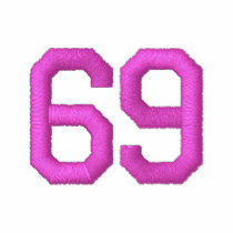 Hot Pink 69 Team Captain Ladies Embroidered Hoodie embroidered shirts