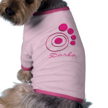 Hot Pink Abstract Puppy Paw pet clothing