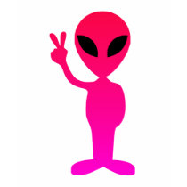 Hot Pink Alien on Black T-Shirt by silhouette_emporium Hot Pink Alien on Black T-Shirt