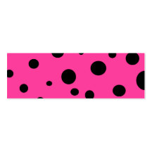 Hot Pink and Black Bubbles Polka Dots Fun Business Card
