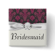 hot pink and black damask