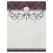 hot pink and black damask flyer design