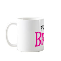 Hot Pink and Black Future Bride Mugs
