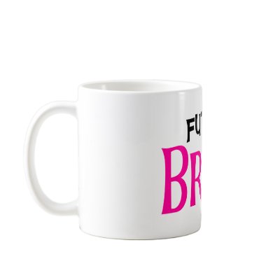 Hot Pink and Black Future Bride Mugs