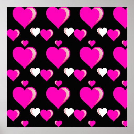 Pink And Black Hearts 27