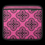 Hot pink and black victorian kaleidoscope decor ipad sleeves