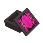 Hot Pink and Black Zebra Personalized Premium Keepsake Box