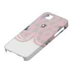 hot pink and brown damask design iPhone 5 cases