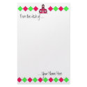 Hot Pink and Green Argyle Teacher Stationery by thepinkschoolhouse Hot Pink and Green Argyle Teacher Stationery