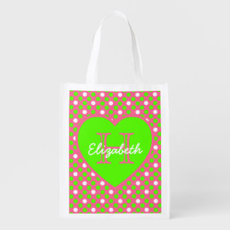 green and pink bag