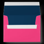 Hot Pink and Navy Blue Wedding A7 Envelopes
