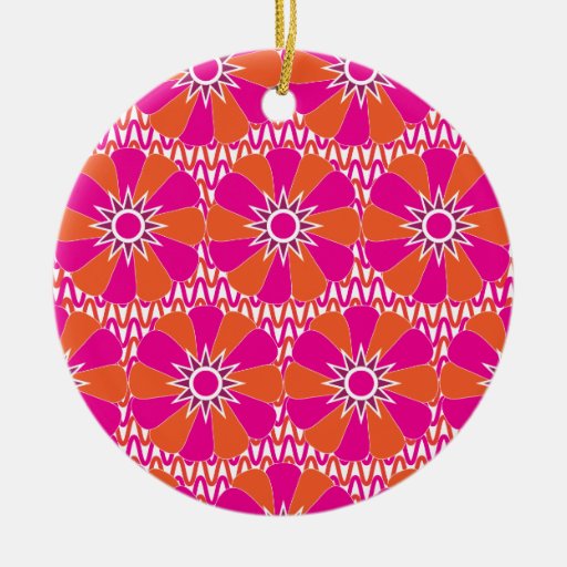 hot pink and orange bright flower pattern christmas tree hot pink and orange bright flower pattern christmas tree