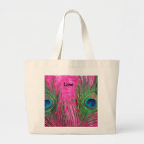 Hot Pink and Peacock Feathers bags