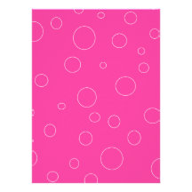 Hot Pink and Pink Bubbles Polka Dots Fun Custom Invite