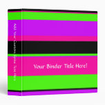 Hot Pink and Purple Tonal Stripes Modern Design Vinyl Binder