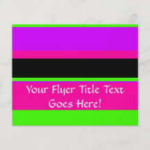Hot Pink and Purple Tonal Stripes Modern Design Flyer