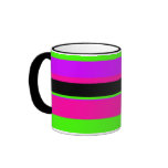 Hot Pink and Purple Tonal Stripes Modern Design Mug