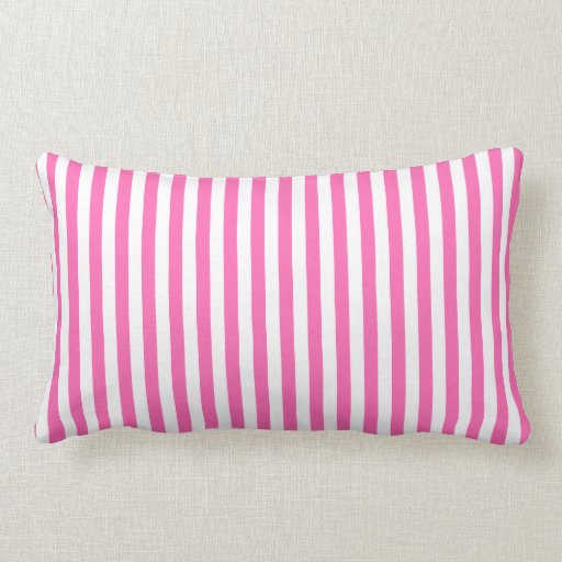 Hot Pink and White Stripes Throw Pillow Zazzle