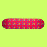Hot Pink and Yellow Skateboard Design skateboards