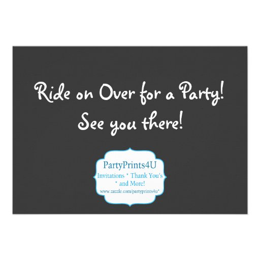Hot Pink and Zebra Print Cowgirl Birthday Party Personalized Invites
