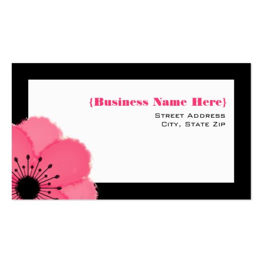 Hot Pink Anemone All Purpose Business Card