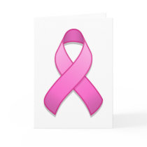 Hot Pink Awareness Ribbon Card