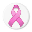Hot Pink Awareness Ribbon Magnet by jamieco Hot Pink Awareness Ribbon Magnet