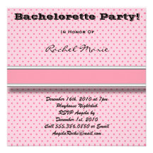Hot Pink Bachelorette Party Invitation