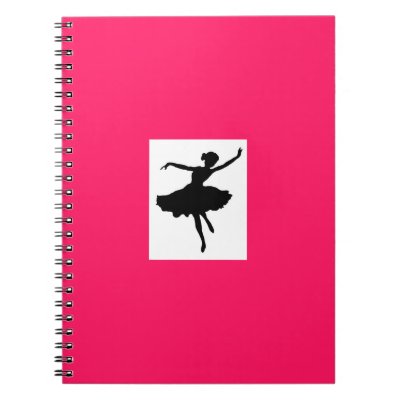 Hot Pink Ballerina Notebook