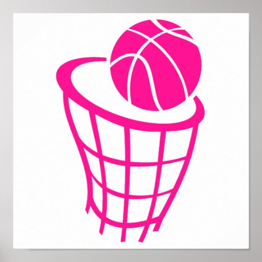 Hot Pink Basketball Print Zazzle