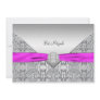 Hot Pink Bat Mitzvah Custom Invites