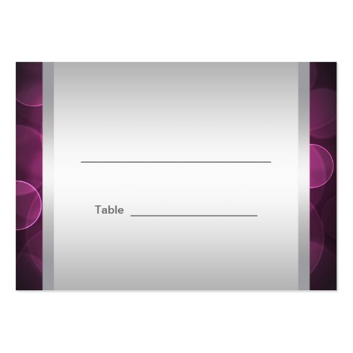 Hot Pink Bat Mitzvah Reception Table Cards Business Card Template