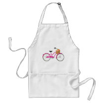 Hot PInk Bicycle with Oranges aprons
