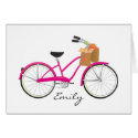 Hot PInk Bicycle with Oranges cards