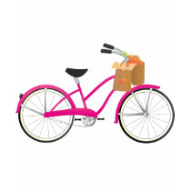 Hot PInk Bicycle with Oranges t-shirts by trennea Hot PInk Bicycle with Oranges t-shirts