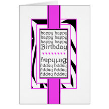 Hot Pink Birthday Card
