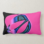 Hot Pink Black Abstract pillows