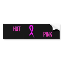 Hot Pink Black Bumper Sticker bumper stickers