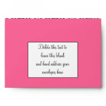 Hot Pink Black Damask Wedding Invitation Envelope