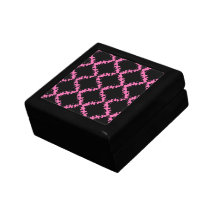 hot pink black diamond mod damask gift box