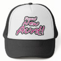 Hot Pink/Black Text Proud New Aunt hats