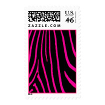 Hot Pink & Black Zebra Print Stamp