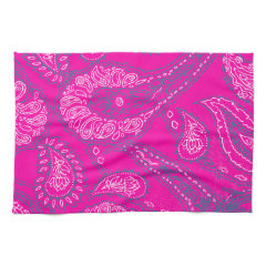 Hot Pink Blue Paisley Print Summer Fun Girly Kitchen Towels