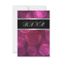 Hot Pink Bubbles RSVP Personalized Invites
