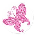 Hot Pink Butterfly Sticker by ShouShou Hot Pink Butterfly Sticker