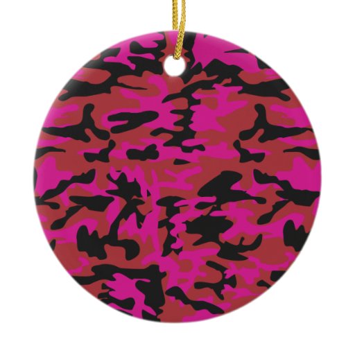 hot pink camo pattern double sided ceramic round christmas hot pink camo pattern double sided ceramic round christmas