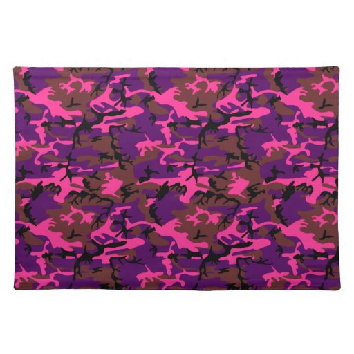 Hot Pink Camo Placemats Zazzle
